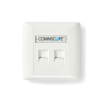 Commscope 2 Port Cat6 Face Plate Netwotking Socket