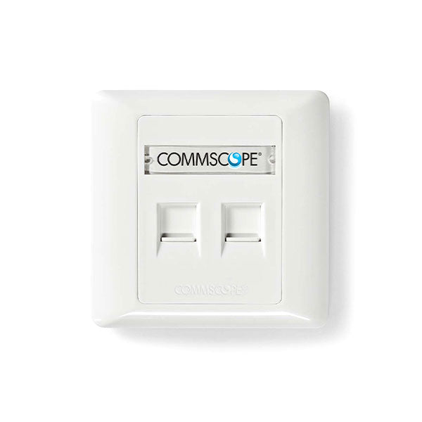 Commscope 2 Port Cat6 Face Plate Netwotking Socket
