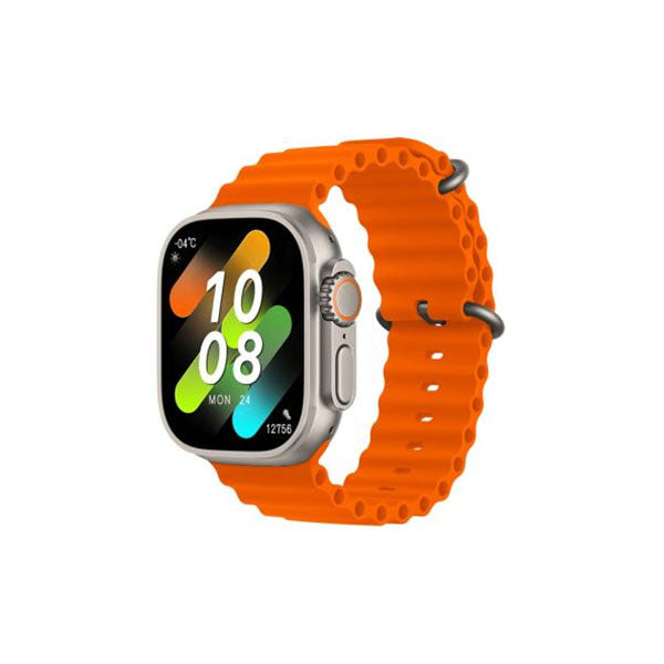 Hk8 Pro Max 2.12 Inch Amoled Screen Smart Watch Ultra 49mm Men Series 8 Nfc Wireless Charging Sports Watch With Wear Fit Pro App (orange)