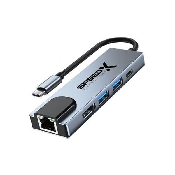 Speedx (sp-tc501) 5 In 1 Multi-port Type C 4k Hdmi Usb 3.0 Converter Good Ic Big Packing