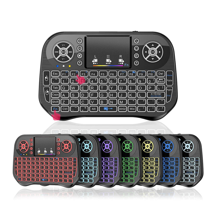 Speedx I10 Mini Wireless+bluetooth Touchpad 7 Color Backlit Light 2.4ghz