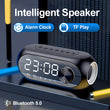 Kisonli Lp-2s Rgb Speaker Alarm Clock Bluetooth 5.0 Tf-card For Mobile