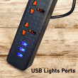 403puc Speed-x Premium Portable Power Strip 4socket+2usb+1type-c Port