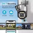 Speed-x (spz-702) 2 Camera Lens Wifi Outdoor 4mp Color Night Vision With V380 Pro App