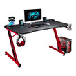Xtrike Me Dk-02 Ergonomic Computer Desk With Headphone Hook And Cup Holder Z-shaped Legs Black