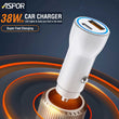 Aspor A910 Fast Car Charger Qc 3.0 Dual Aluminum Metal 38w Pd Portable