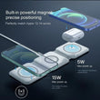 3 In 1 15w Fast Wireless Magnetic Charging Pad For Iphone, Airpods, Smartwatch