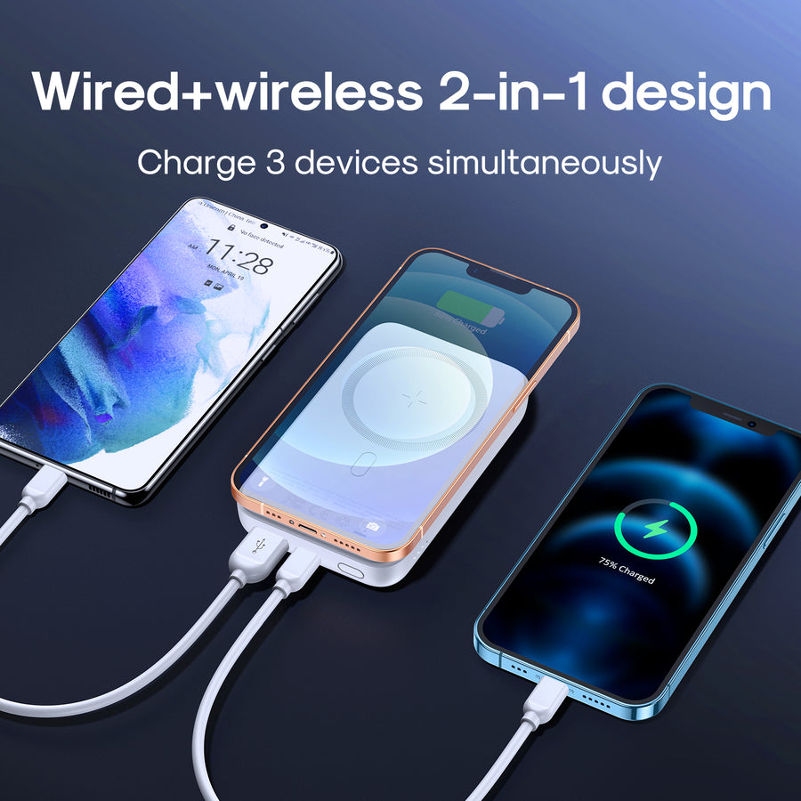 Joyroom Jr-w020 20w Wireless Power Bank 10000mah White