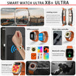 X8 Plus Ultra Smart Watch Series 8 Nfc 2.08 Inch Always-on Display & Wireless Charging 49mm With Wearfit Pro App Orange