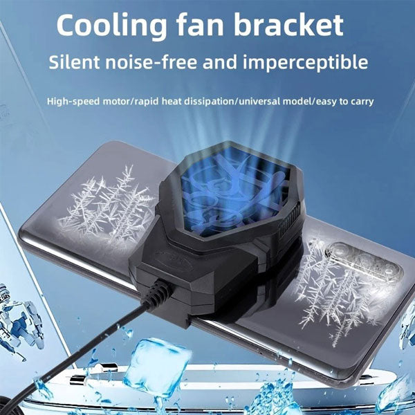 S-72 Portable Mobile Phone Quiet Cooling Fan Heat Diffuser Radiator With Light