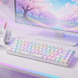 Xtrike Me Gk-995w Wh 68 Keys Wireless 2.4g Bt5.2 Tri Mode Gaming Mechanical Keyboard White