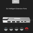 Speed-x (sp-tc601) 6 In 1 Multi-port Type C 4k Hdmi Usb 3.0 Converter Good Ic Big Packing