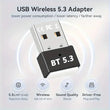 Mini Bluetooth Usb Dongle 5.3 Plug & Play