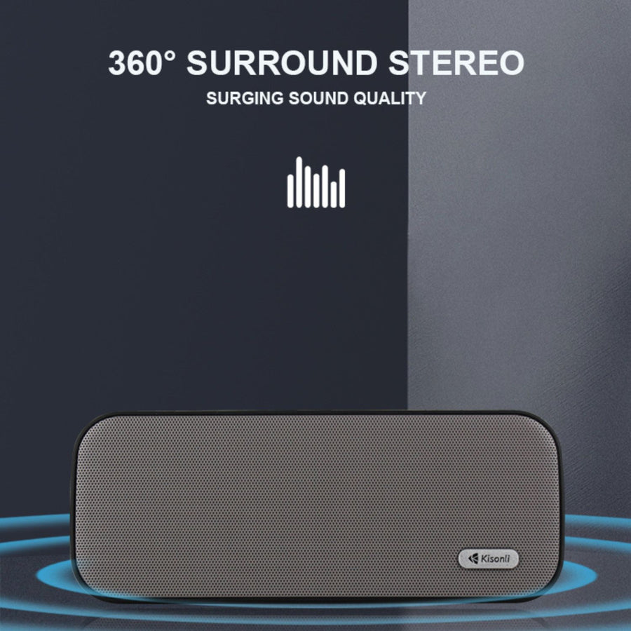 Kisonli Ks-2002 10w Bt/fm/usb/tf/aux/tws Super Bass Mini Bluetooth Speaker