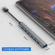 Speed-x Sp-uh307al 7 Port Usb 3.0 Ultra Slim Portable Hub Aluminum Alloy