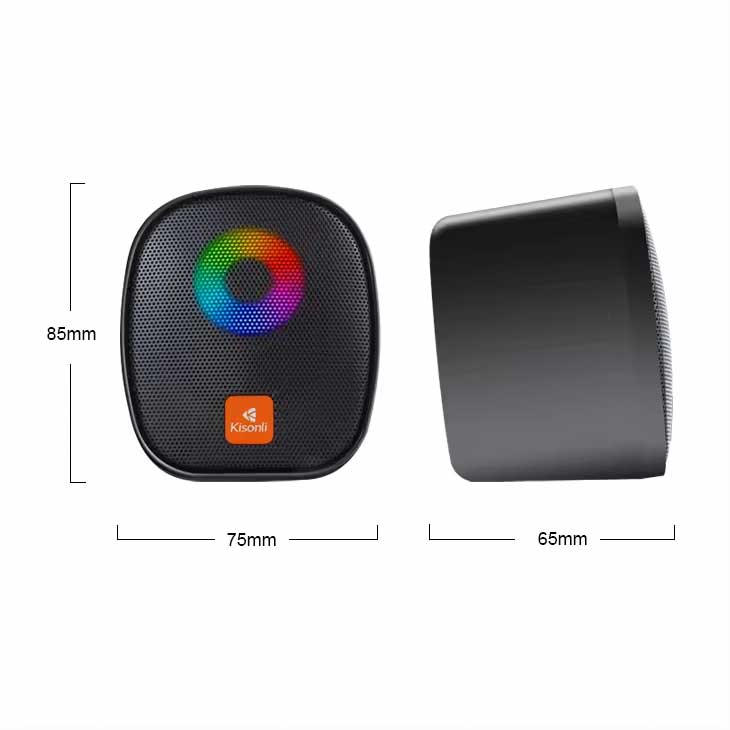 Kisonli X11 Rgb Gamer Pc Mini Usb Speaker With 6w Power