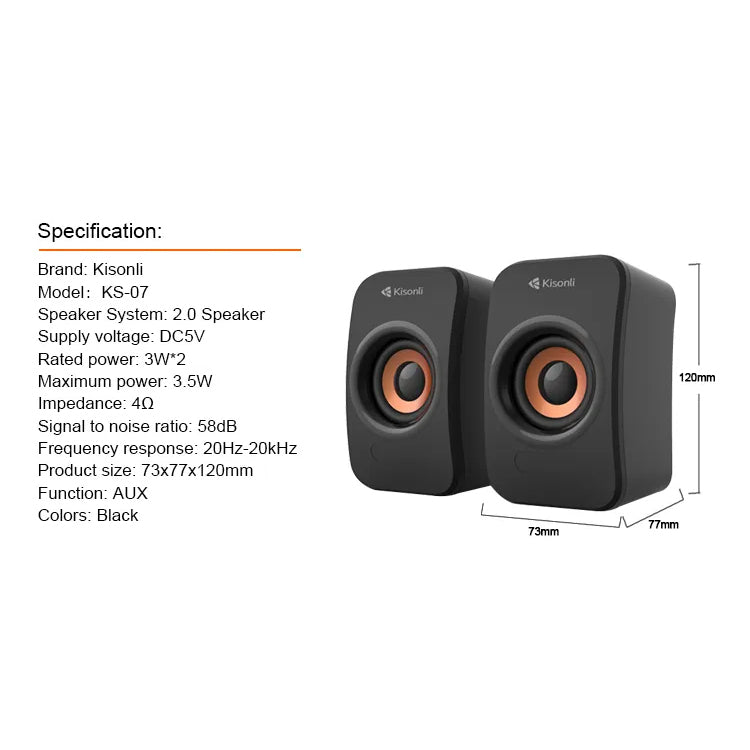 Kisonli Multimedia Usb Loudspeaker Ks-07