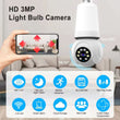 Speed-x Spe27-led8 Bulb Camera Wifi Panoramic Night Vision With V380 Pro App