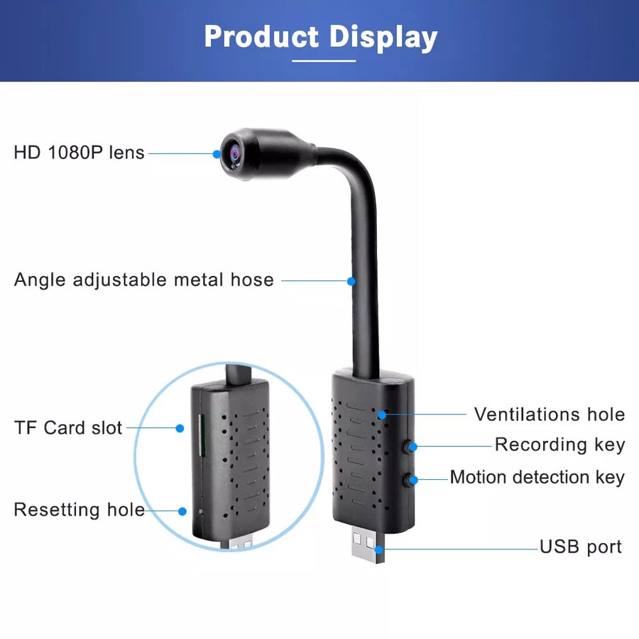 Usb Gnoose Neck Wifi Camera V380 Pro App Hd 1080p 2mp