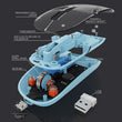 New Transparent M-10a Wireless + Bluetooth Dual Mode Rechargeable Mouse