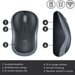 Logitech M185 Wireless Mouse, 2.4ghz With Usb Mini Receiver