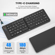 B023 11 Inch Foldable & Rechargeable Bluetooth Keyboard