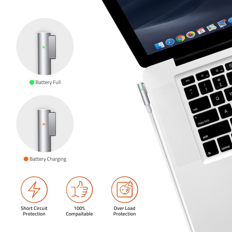 Apple 60w Magsafe 1 (l Shape Pin) Macbook Pro Laptop Charger
