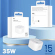 Iphone 15 Pro Max 3 Pin (uk Pin) 35w Usb-c Power Adapter (without Packing)