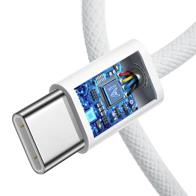 Iphone 16 Pro Max 60w Type C To C Pd Fast Charging Nylon Cable (1m) With Big Packing