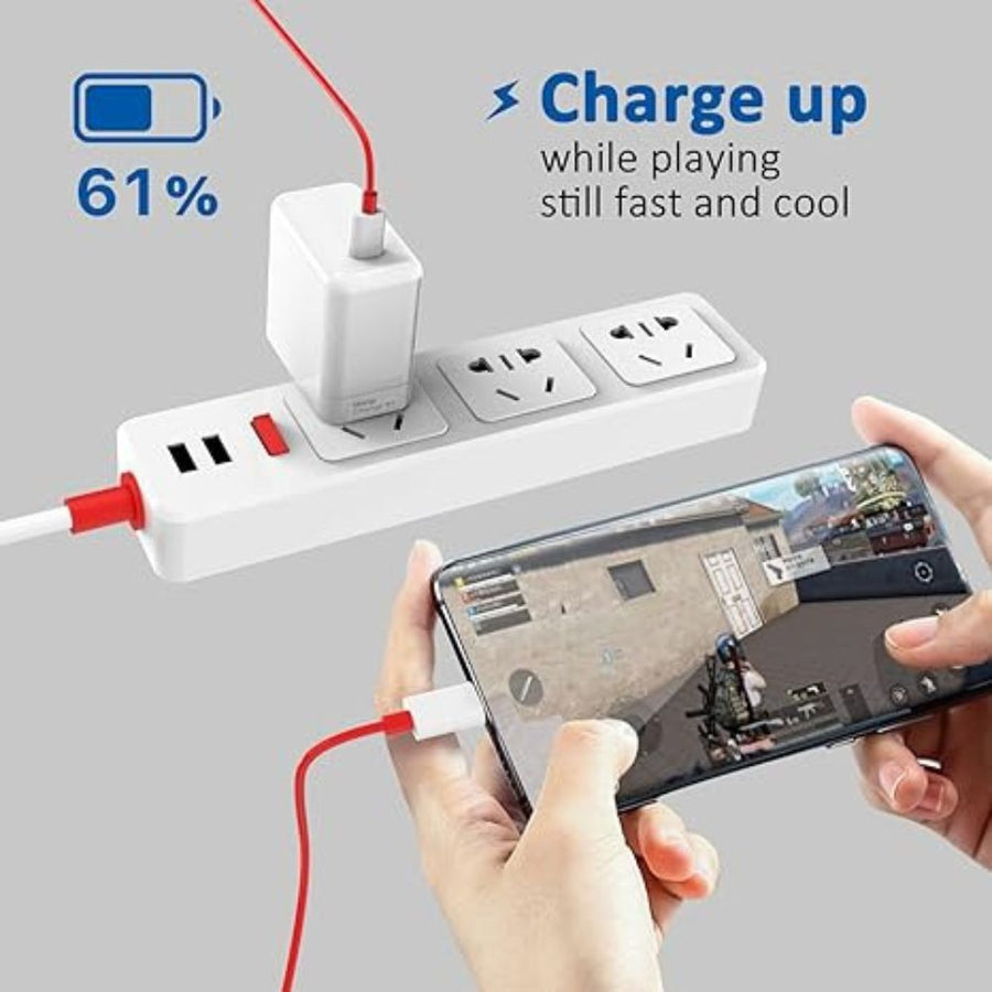 Oneplus 65w Original Super Fast Warp Charge (us Pin) With Type C To Type C Cable