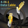 4 In 1 Multi Usb Pd Charging Cable (type-c To C, C To Lightning, Usb To C, Usb To Lightning)