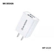 Remax Wk Dual Usb Fast Mobile Charger Wp-u119 Us Pin