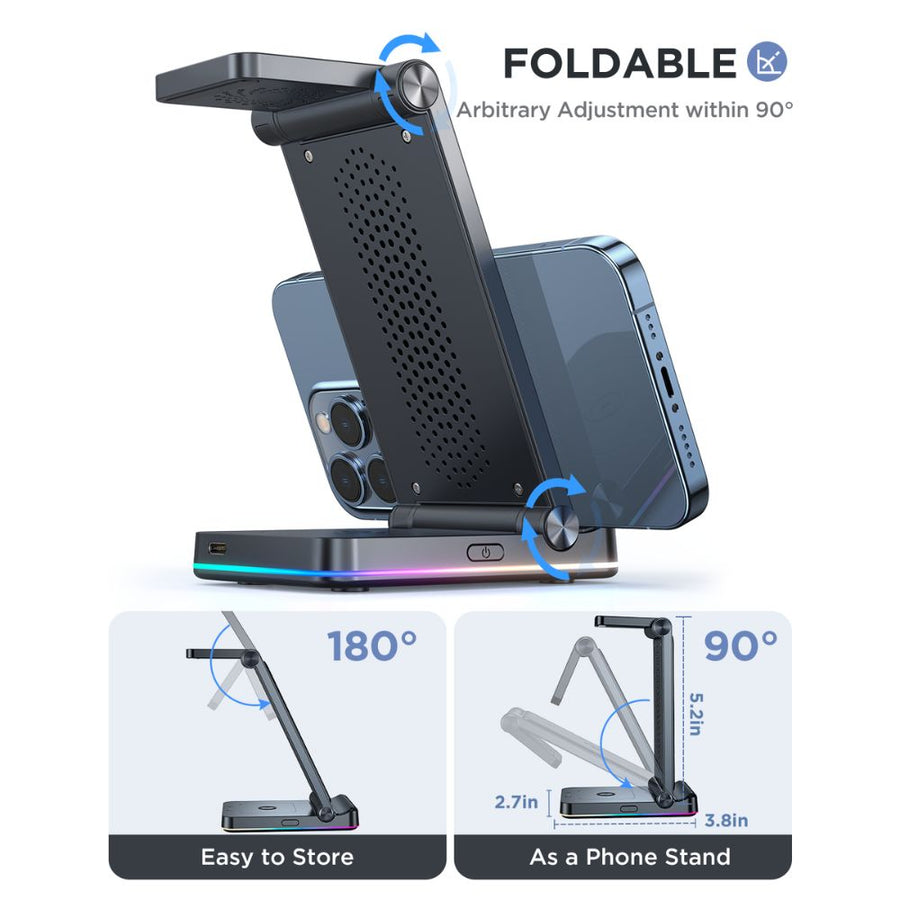 Joyroom Jr-wqn01 15w 3in1 Foldable Wireless Charging Station