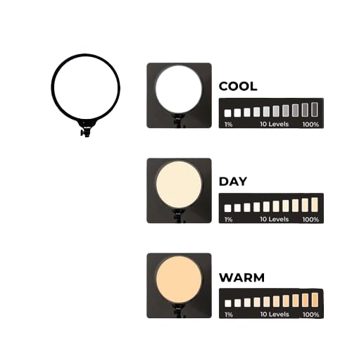 Neepho 36cm Led Soft Ring Light With 360 Rotating Pan Tilt