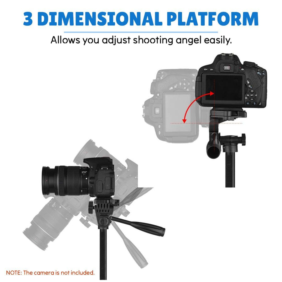 3366 Aluminium Tripod Stand (55-inch) With Mobile Phone Holder