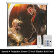 Projector Screen 72 Inch Electric Motorised 6x6 Feet 1:1mw Speed-x