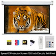 Projector Screen 120 Inch Electric Motorised 6x8 Feet 4:3mw Speed-x