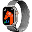 S9 Ultra 49mm (3 Straps) Smart Watch Series 9 With Metal Milanese Strap Bluetooth Voice Call 2.2 Inch Hd Screen With Fitpro App Silver