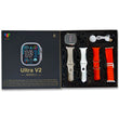 Ultra V2 New Fashion 2.2 Large Screen With 4 Straps Smart Watch With Wearfit Pro App Orange