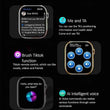 Hk9 Mini 1.75 Inch Smartwatch Fitness Running Watch Bluetooth Ecg+ppg Pedometer Call Reminder Compatible With Wearfit Pro App Android Ios Black