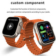 X8 Plus Ultra Smart Watch Series 8 Nfc 2.08 Inch Always-on Display & Wireless Charging 49mm With Wearfit Pro App Orange