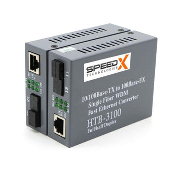 Speedx Htb-3100 Pro Netlink Ethernet Media Converter 10/100 Base