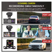 Y16 3 Channel Dash Cam Hd 1080p (170° Ultra-wide-angle A+ Lens) Front Rear Video