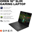 Hp OMEN (16-an0037wm) 16 inch Slim Gaming Laptop, 2K 165Hz Display, Intel Core Ultra 7-255H, 16GB RAM, 1TB SSD, NVIDIA GeForce RTX 5060 GPU (8 GB Dedicated), Windows 11 Home, Shadow Black