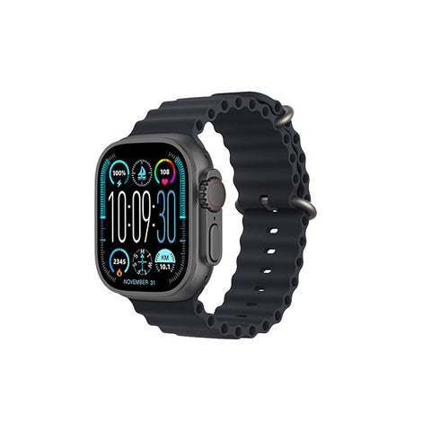 Hk10 Ultra-a Smartwatch 2.02 Inches Large Screen With Wearfit Pro App 2 Straps Black