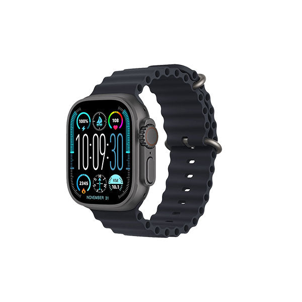 Hk10 Ultra-a Smartwatch 2.02 Inches Large Screen With Wearfit Pro App 2 Straps Black