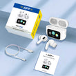 A9 Pro App Anc/enc Display Touch Control Bt 5.4 Wireless Earbuds With Zwsvibe App White