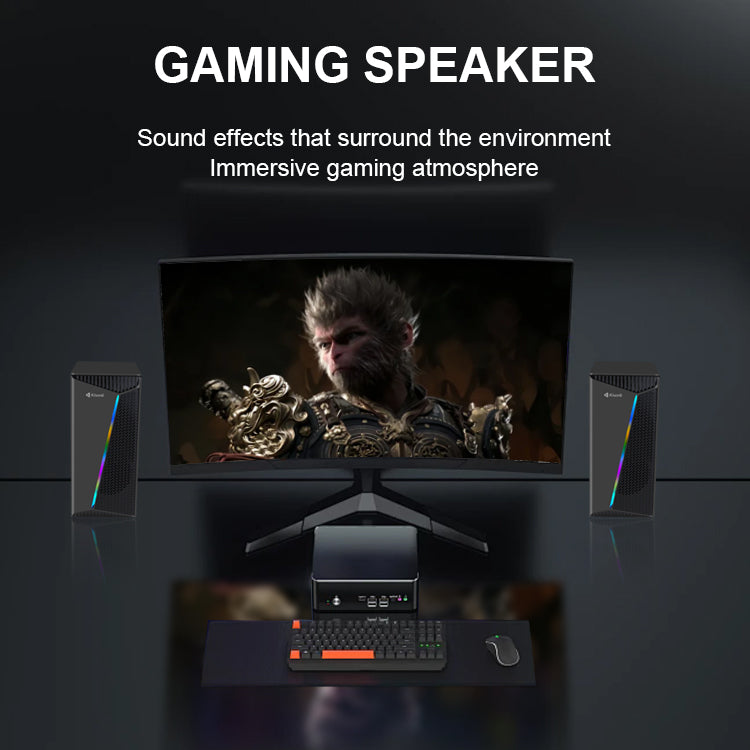 Kisonli X30 Gaming Usb 2.0 Speaker With Rgb Light