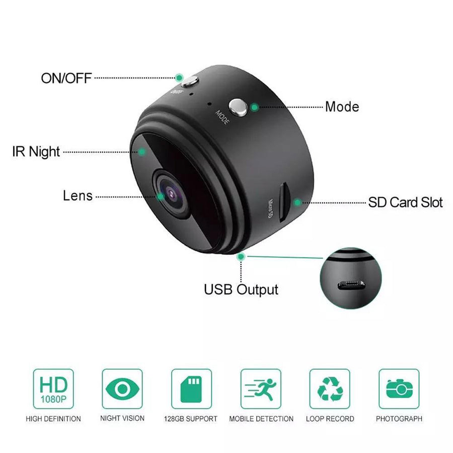 New A9 1080p Hd 2mp Wifi Mini Camera With Pix-link Cam App