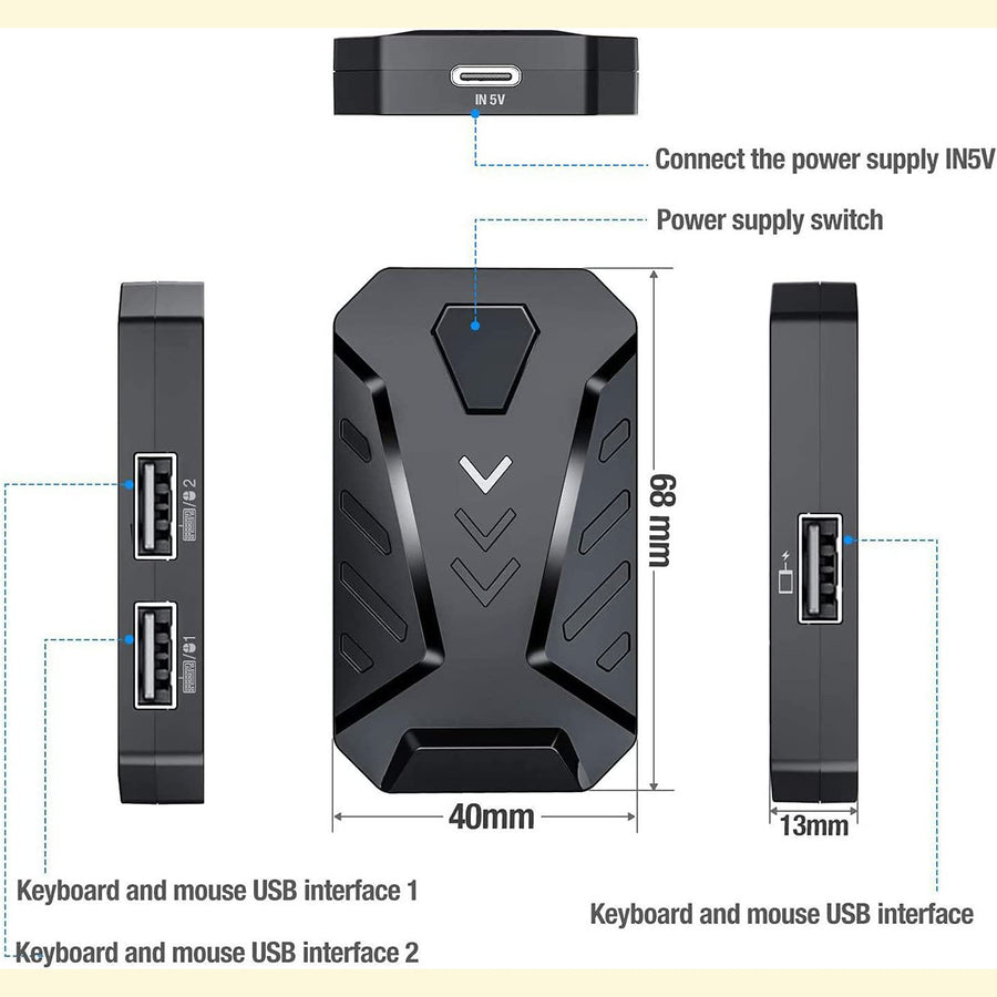 Gaming Wireless Bluetooth 5 In 1 Combo Keyboard And Mouse